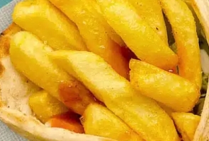 سندويش بطاطا مرقوق