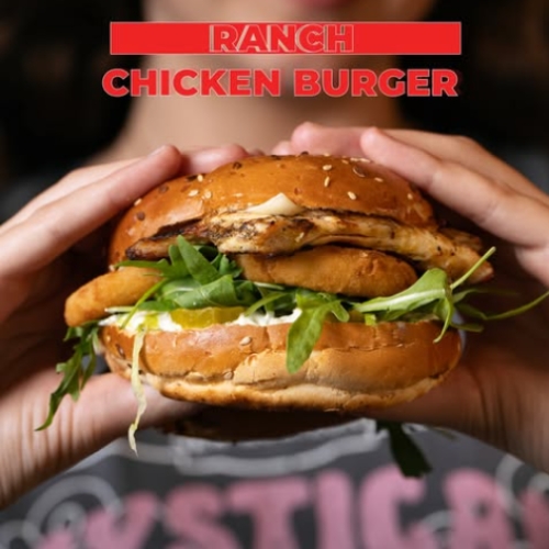 Ranch chicken burger