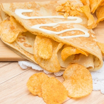 Cheese Crepe with Chips